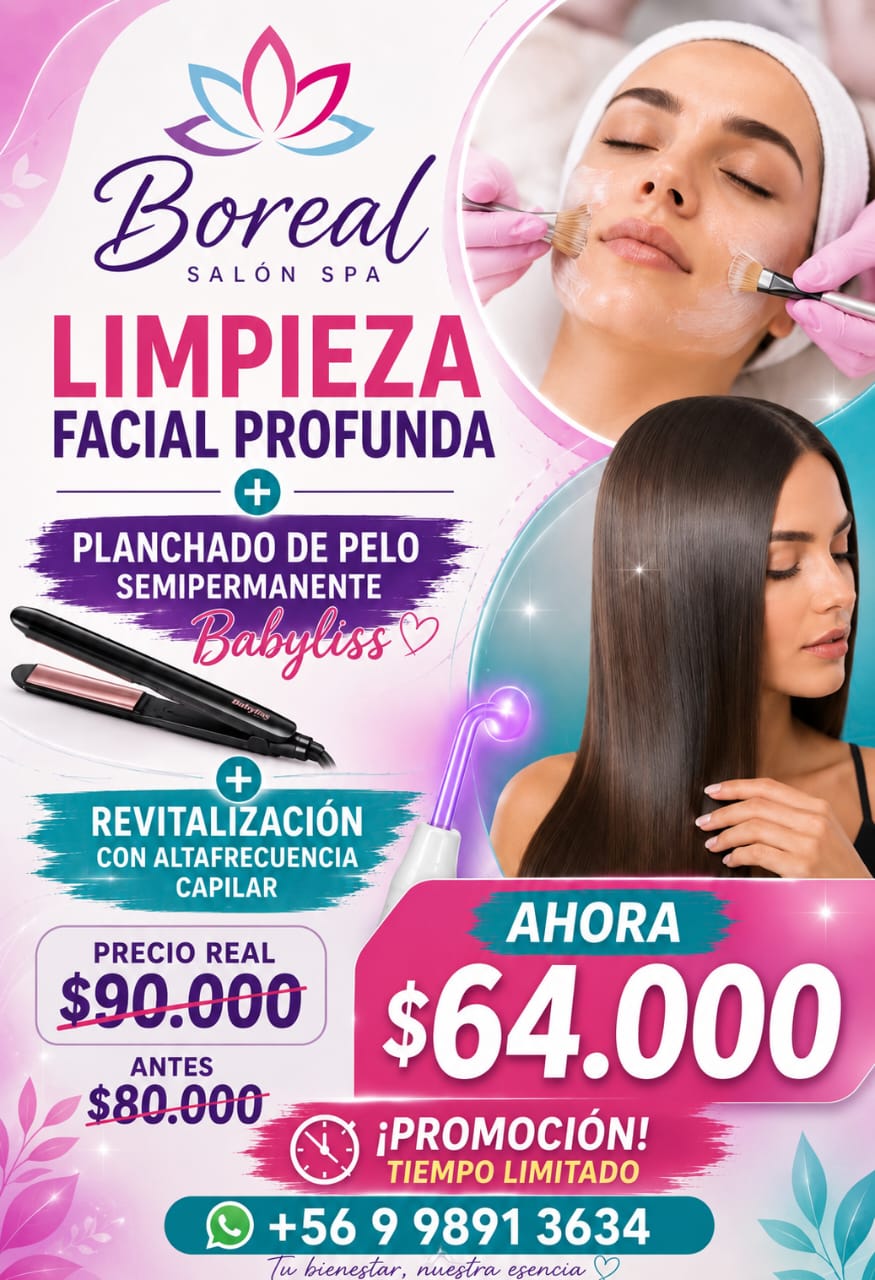 Limpieza Facial Profunda + Planchado de Pelo