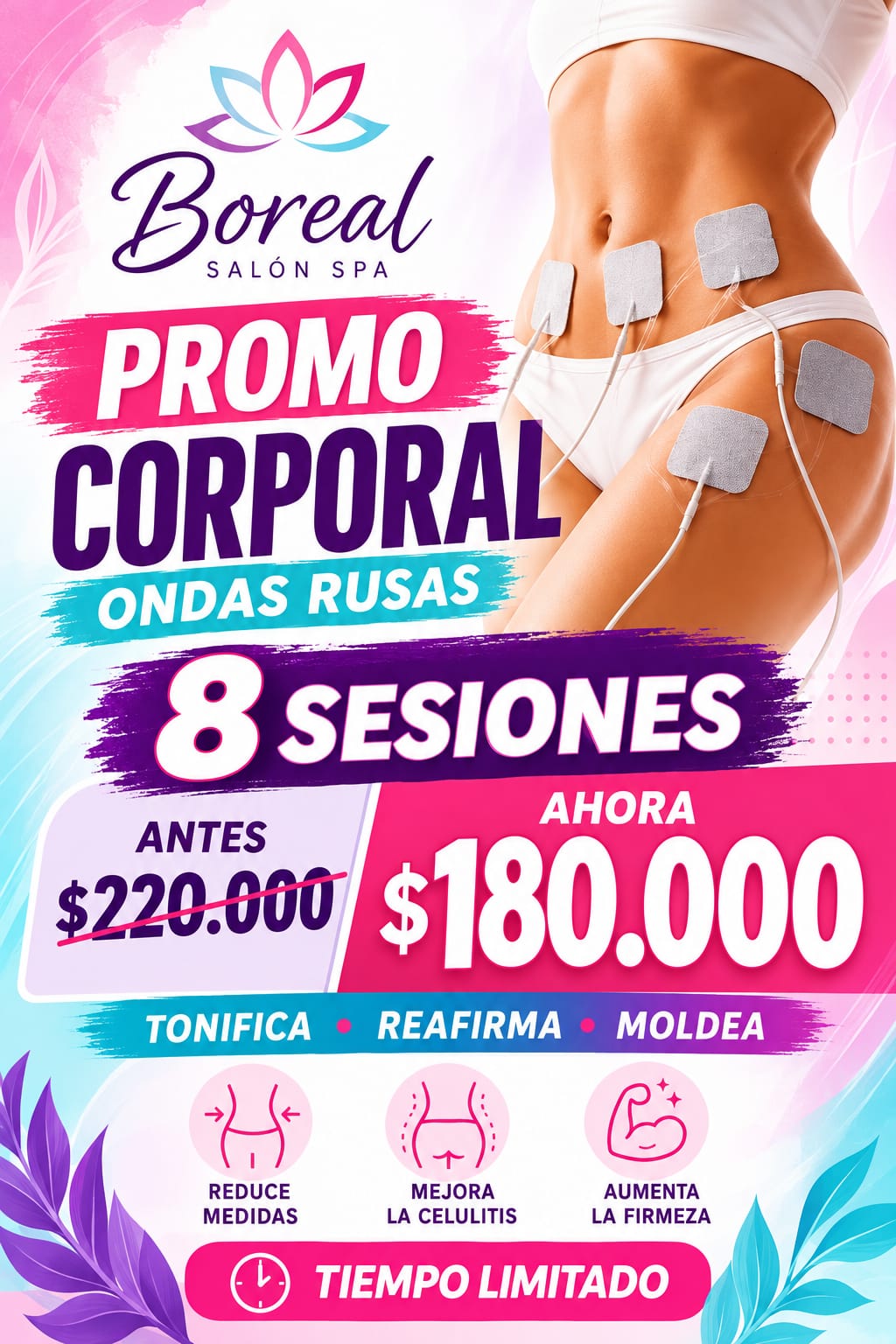 Ondas Rusas de 8 Sesiones Tratamientos Corporales